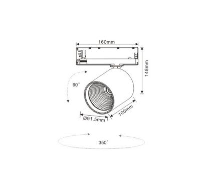 5 Years Warranty Led Track Light EL-T02A028